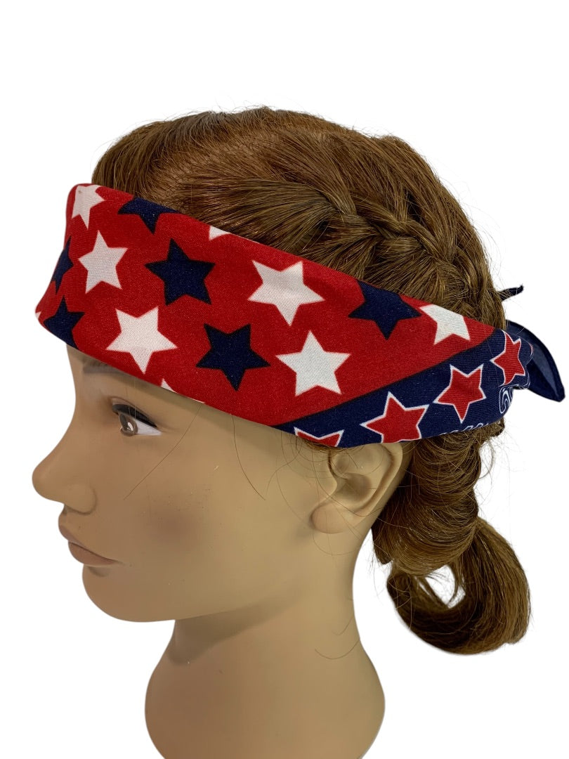 Claires New Hair Fabric Headband Tied Handkerchief Stars