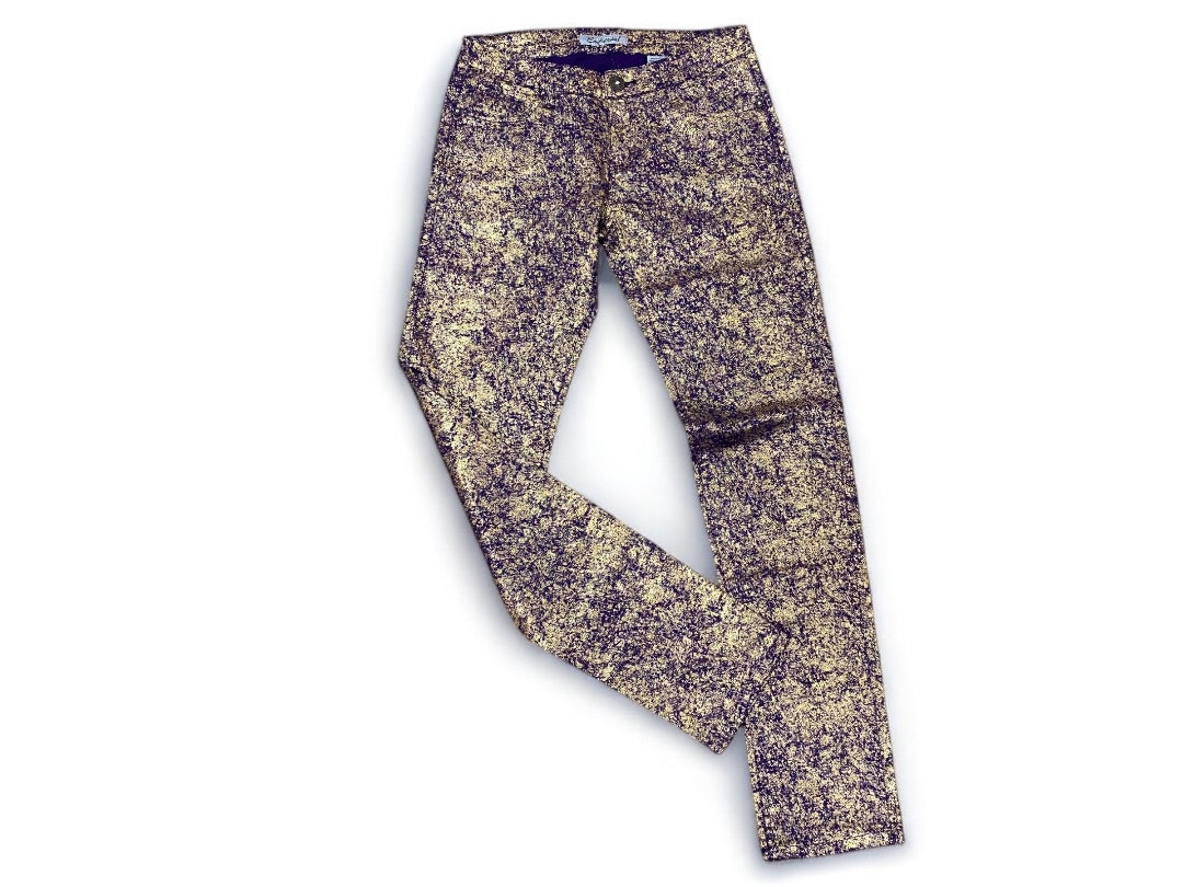 Size 9 Emperial God Purple Gold Junior Womens New Skinny Jeans Pants