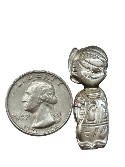 Silvertone Vintage Dennis the Menace Pin Brooch 1.5 Inch