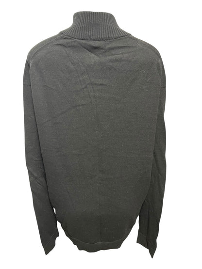 XXL Alfani Arglye 3/4 Zip Long Sleeve Men's Sweater Black & Gray