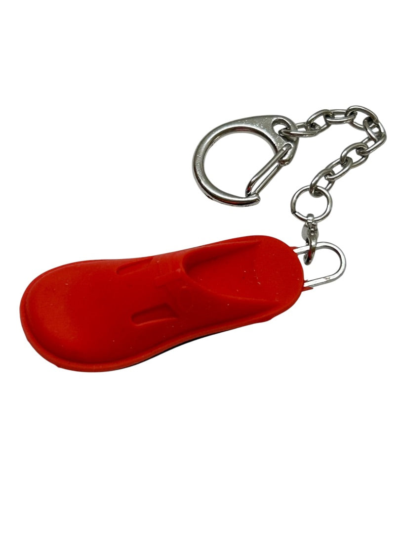 Alegria Shoes Promotional Key Ring Bag Clip Red Shoe PVC 5"