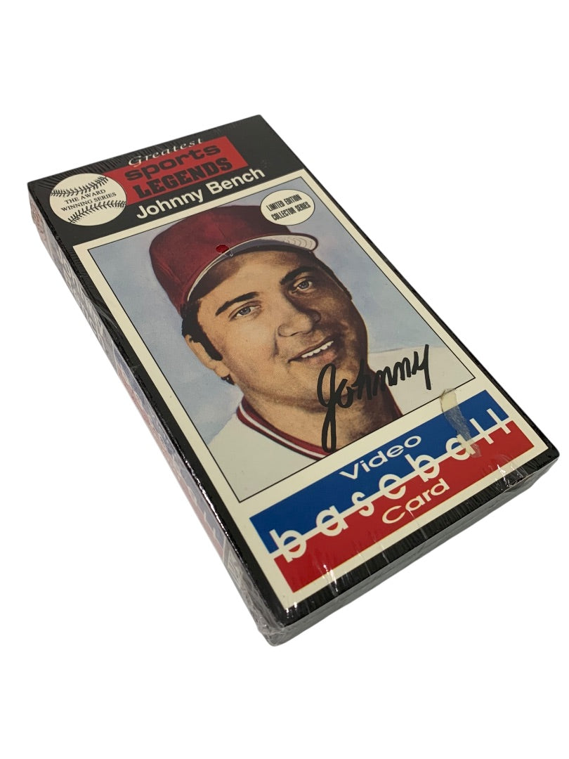 Johnny Bench - Greatest Sports Legends VHS Sealed Video Baseball Card