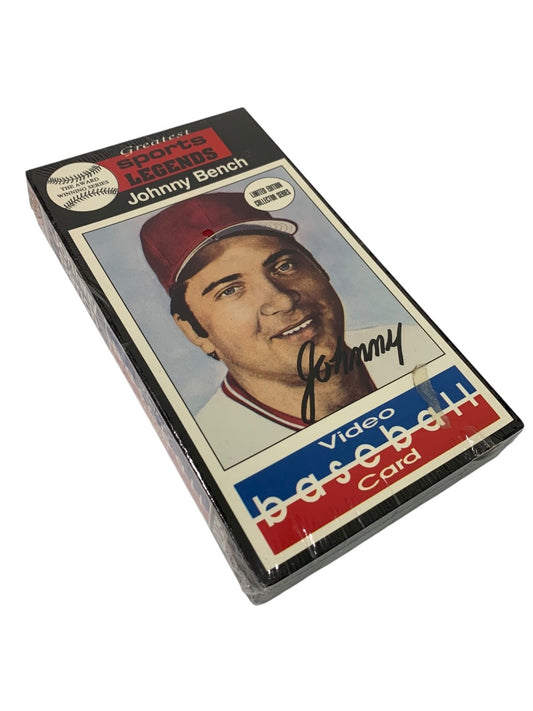 Johnny Bench - Greatest Sports Legends VHS Sealed Video Baseball Card