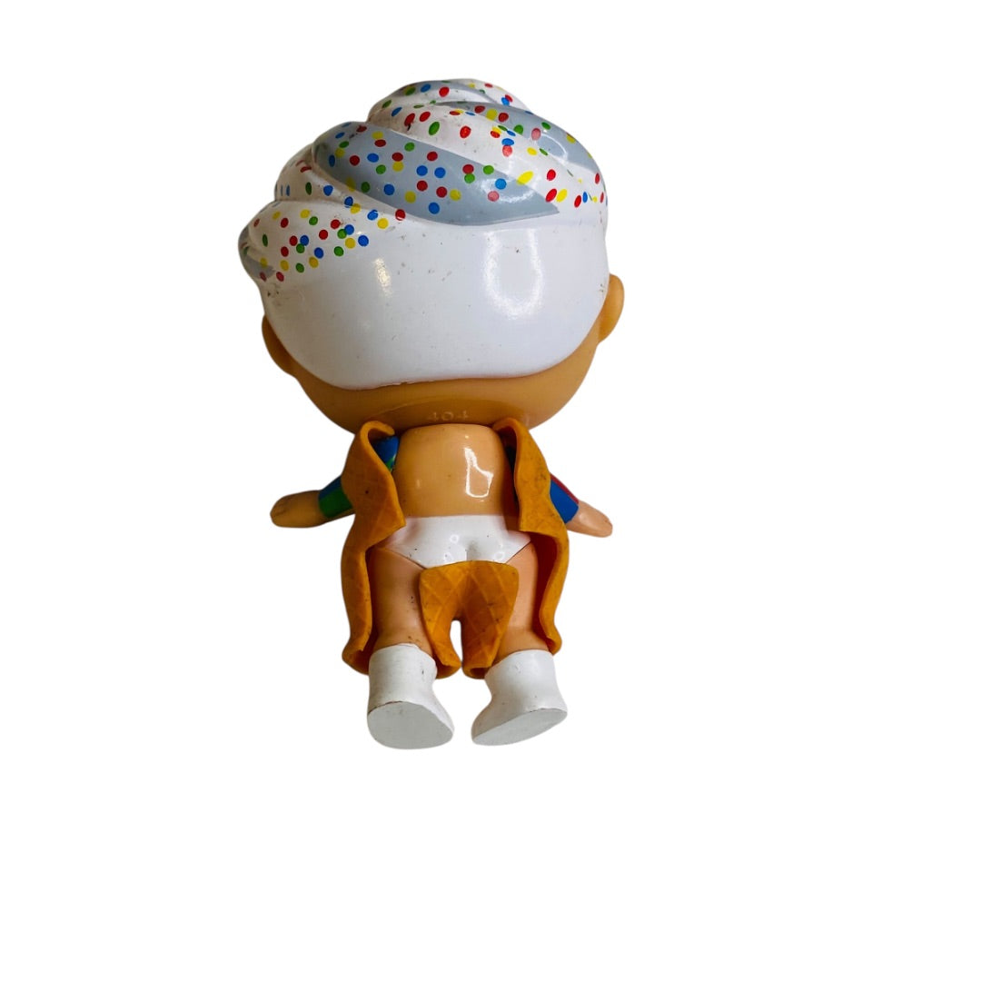DQ Dairy Queen Lil Blizzard 4 Inch Rainbow Sprinkles Sugar Cone Figure Toy