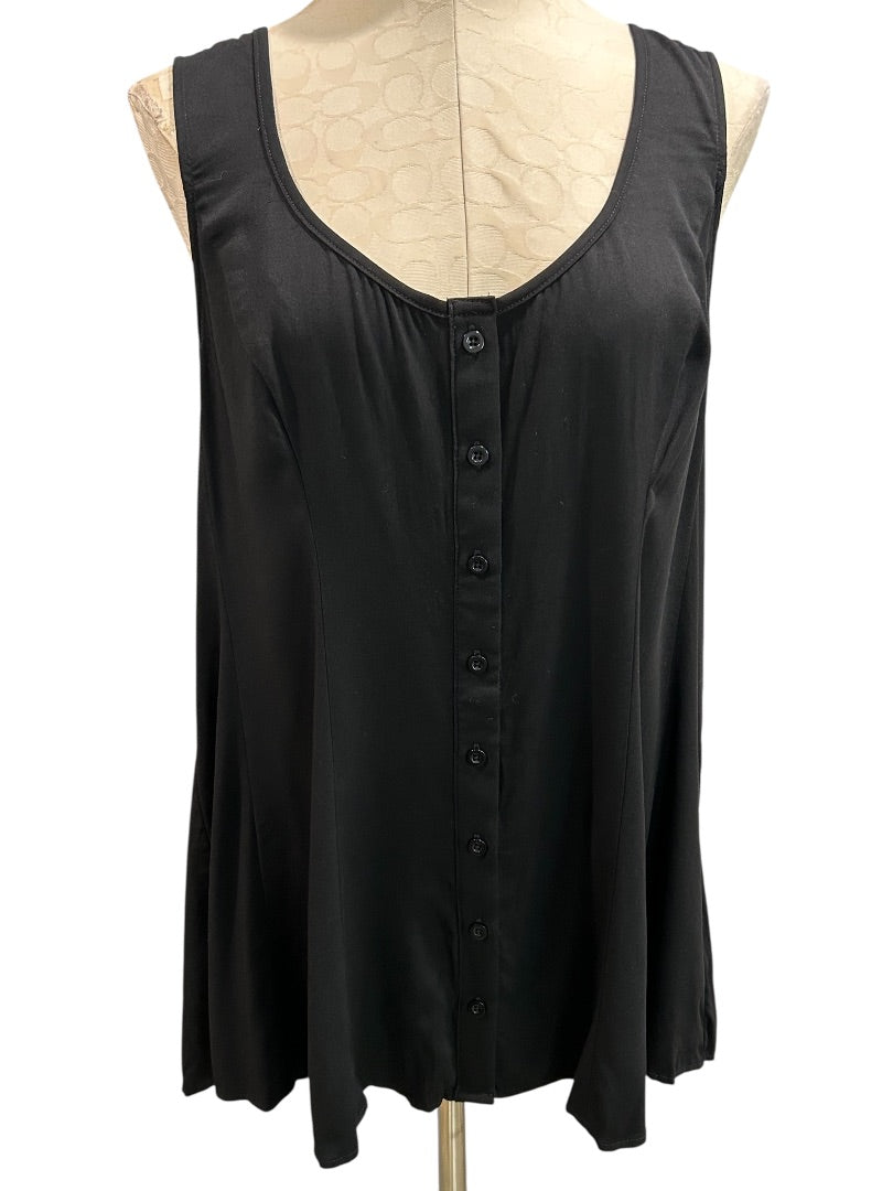 2X Torrid Womens Black New Sleeveless Blouse Cinch Back Waist Adjustable