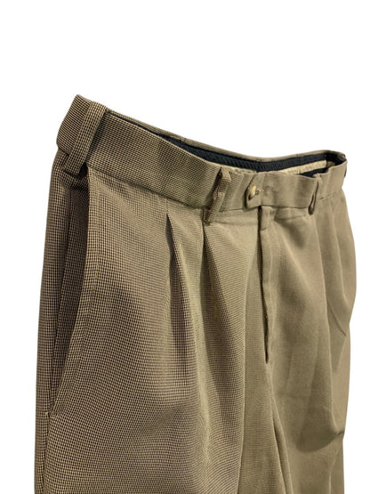38 x 32 Croft & Barrow Mens Dress Pants Brown Black Micro Houndstooth