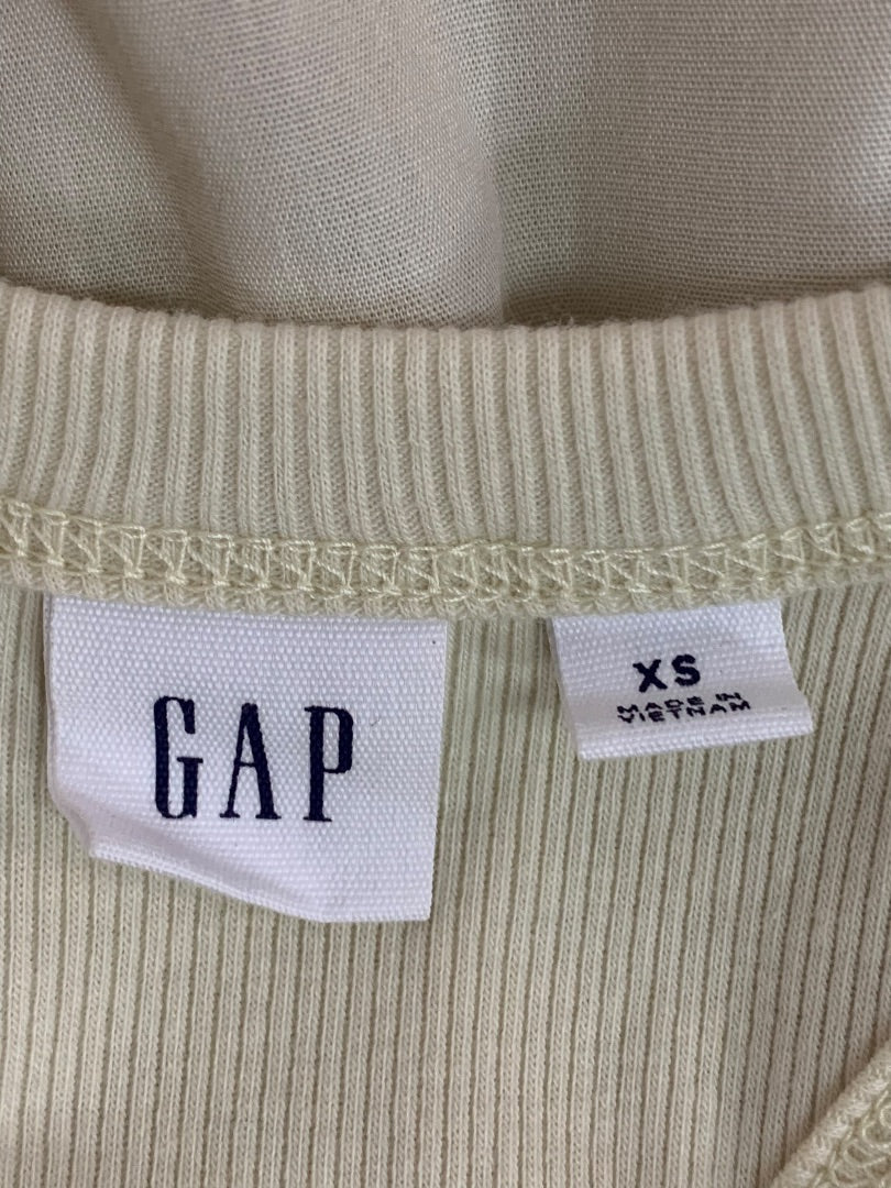 XS Gap Ivory Sundress Boho Pockets Racerback Tank Bodice