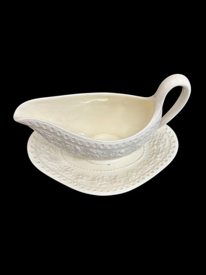 1940s Wellesley Wedgwood Ullswater China Gravy Boat and Underplate