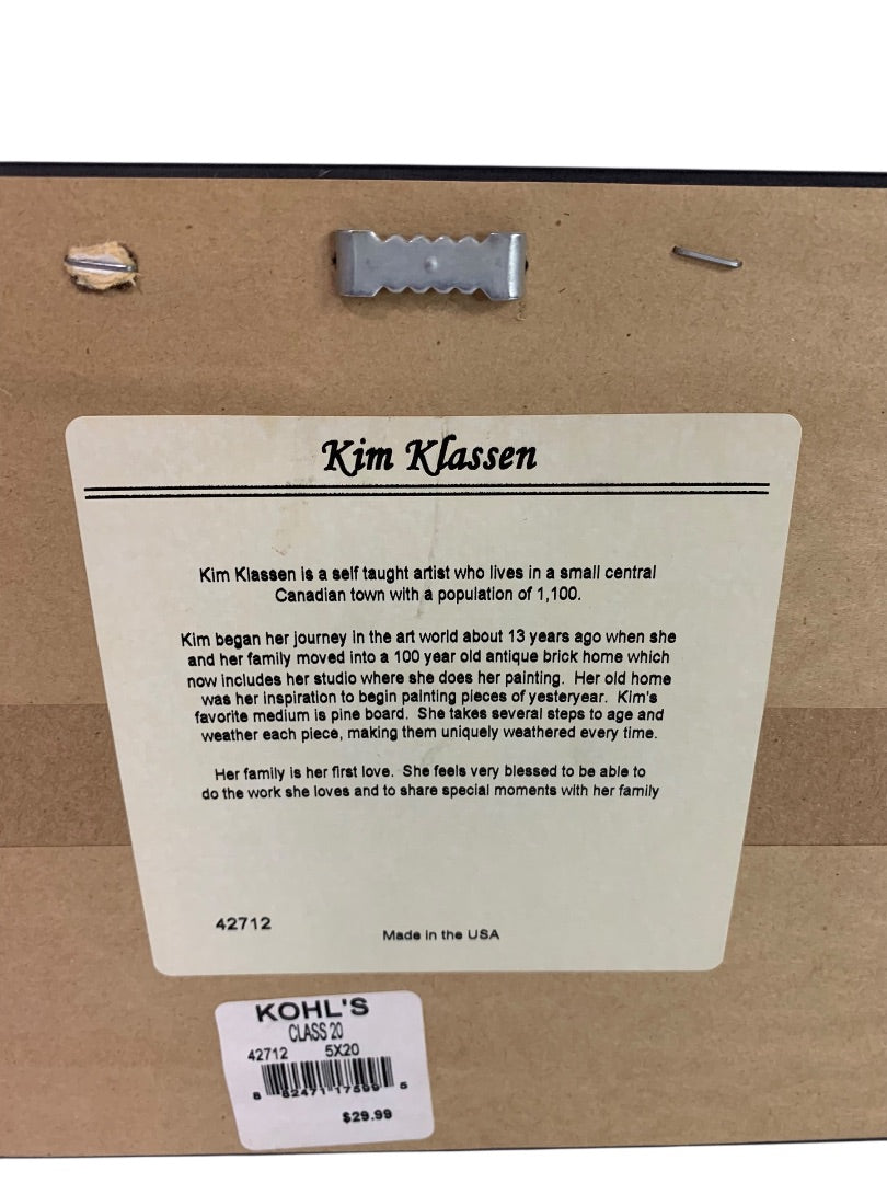 Kim Klassen "Live Laugh Love"  Framed Wall Art 22" x 7"