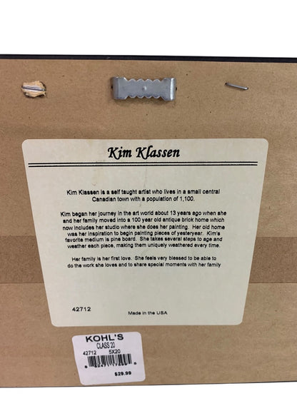 Kim Klassen "Live Laugh Love"  Framed Wall Art 22" x 7"