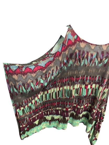 Small Ella Moss Cold Shoulder Flutter Sleeve Patterened Womens Top