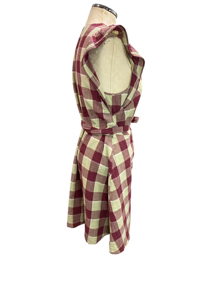XL Madewell Gingham Wrap Mini Dress MC977 Cotton