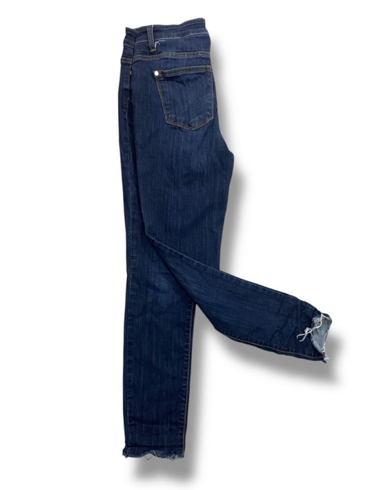 Size 7 (28) Judy Blue Skinny Fit Womens  Stretch Raw Hem Jeans Denim