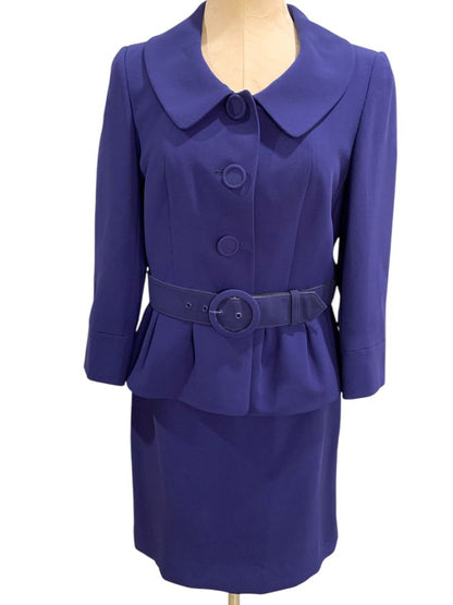 Size 6 Tahari Womens Purple Skirt Suit Jacket Arthur S Levine