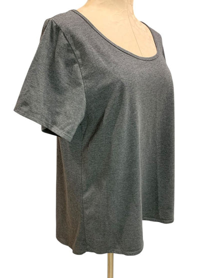 Size 2XL Lularoe Womens Scoop Neck Tshirt Tunic Charcoal