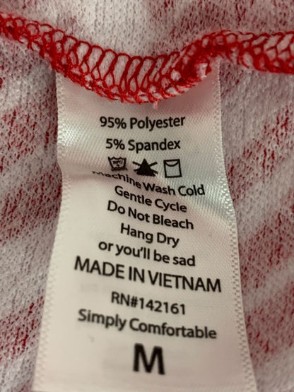 Medium LulaRoe Amelia Dress Pockets Red White