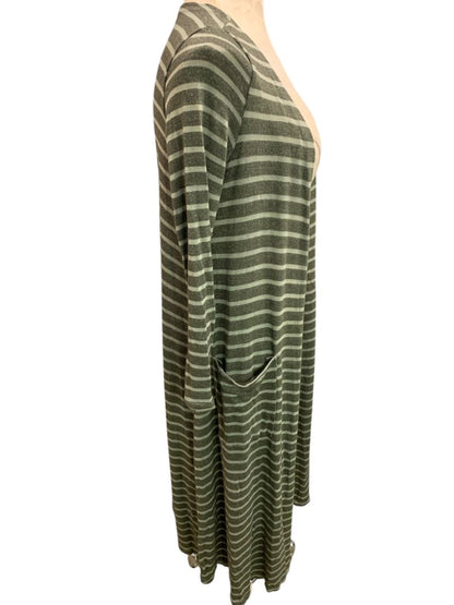 Size XS LulaRoe Sarah Cardigan Duster Long Olive Green Pockets