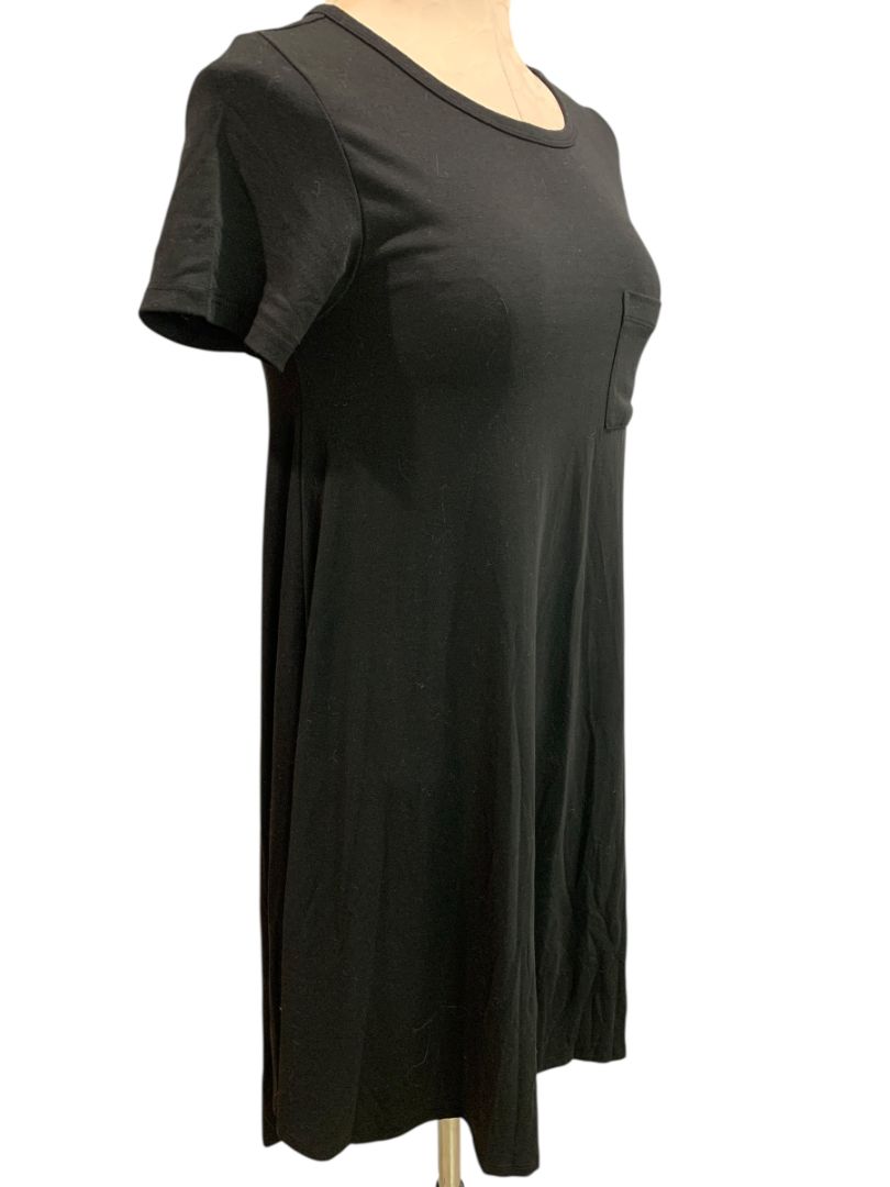 Size XXS LulaRoe Black Carly Dress Hi Lo Hem Tshirt Short Sleeve