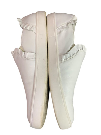 Size 8.5 Kate Spade Lillie White Leather Slip On Sneaker Shoe