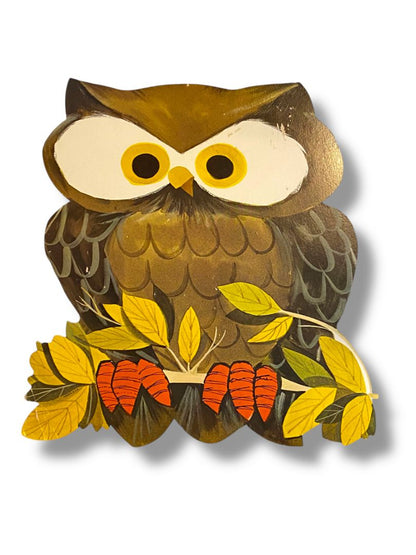 Vintage Cutout Owl Eureka USA Halloween Fall 10"