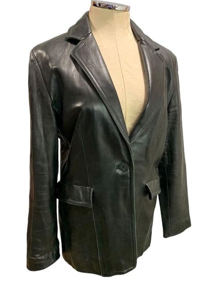 Size Medium Nine West Womens Black Leather Jacket Soft