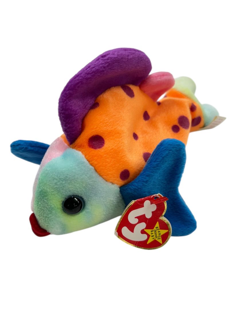 1999 Ty Beanie Baby Lips The Fish 8" Tags Stuffed Animal Plush