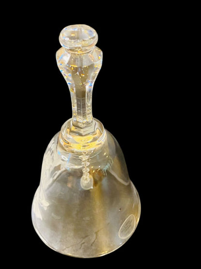 Vintage Avon Crystal Hummingbird Flower Etched Bell 5.5"h