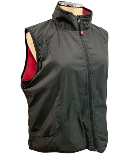Size XL Oleg Cassini Sport Womens Reversible Fleece Pink Vest Full Zip