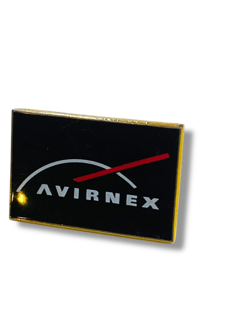 Avirnex Lapel Pin Logo Advertising 1" Rectangle Navy Blue