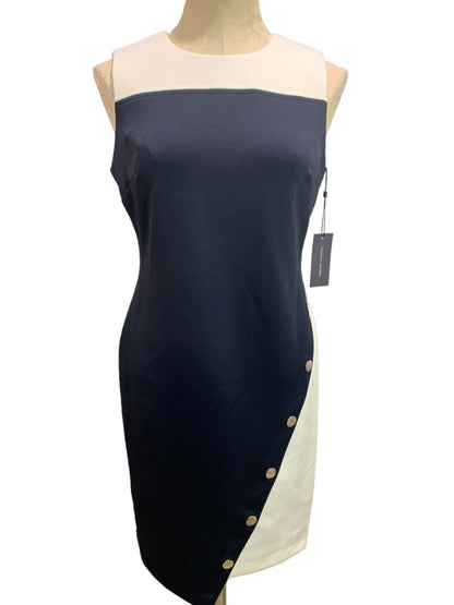 Size 6 Tommy Hilfiger Navy Blue White New Sheath Dress Nautical Theme Sleeveless