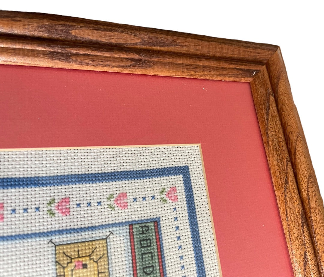 Teachers Are Special Friends Hand Made Vintage 1993 Cross Stitch Framed