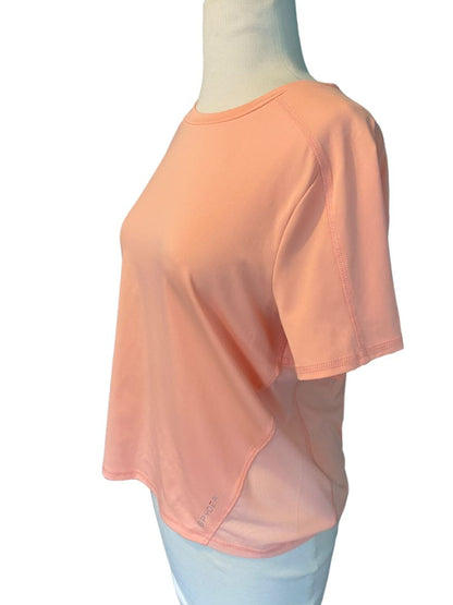 Size M Spyder Women's Peach Workout Shirt Top Short Sleeve