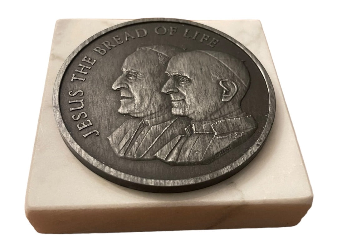 41st International Eucharistic Congress 1976 Philadelphia Medallion on Marble 3.2" x 3.5"