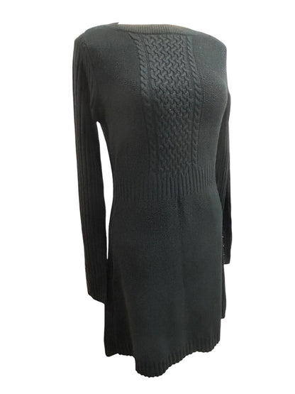 Medium Tall The Limited Black Long Sleeve Sweater Dress Boat Neck