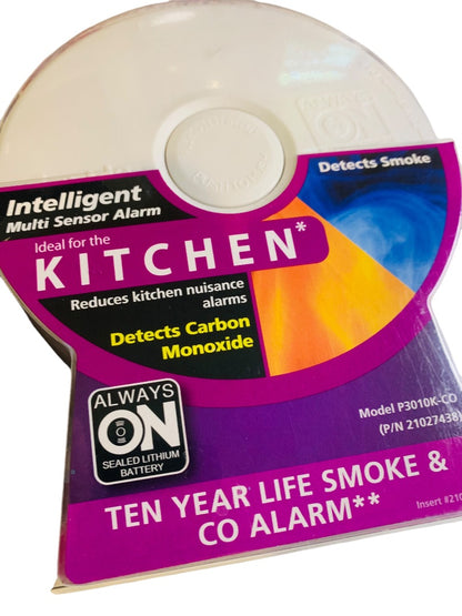 Kidde 10 Year Worry-Free Kitchen Smoke Carbon Monoxide Detector Sealed Lithium Battery