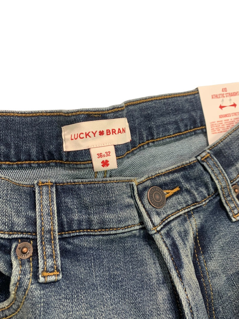 36 x 32 Lucky Brand 401 Athletic Straight New Mens Jeans Denim