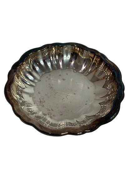 Vintage Silverplate 7.5 Inch Scalloped Bowl Dish