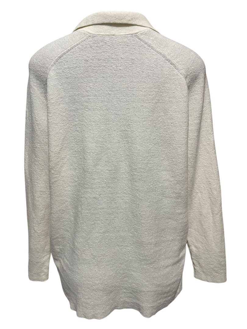 Large Eileen Fisher Linen Blend V-Neck Pullover Sweater Womens