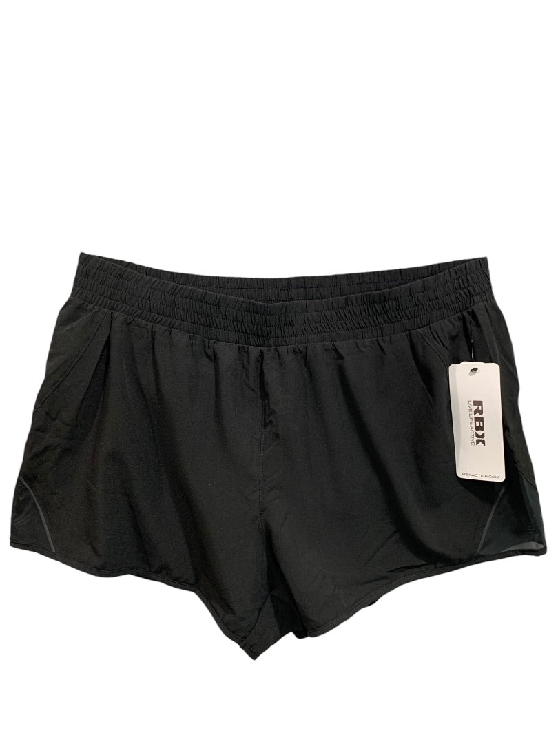 XL RBX Womens New Black Activewear Running Shorts Lined CR5308