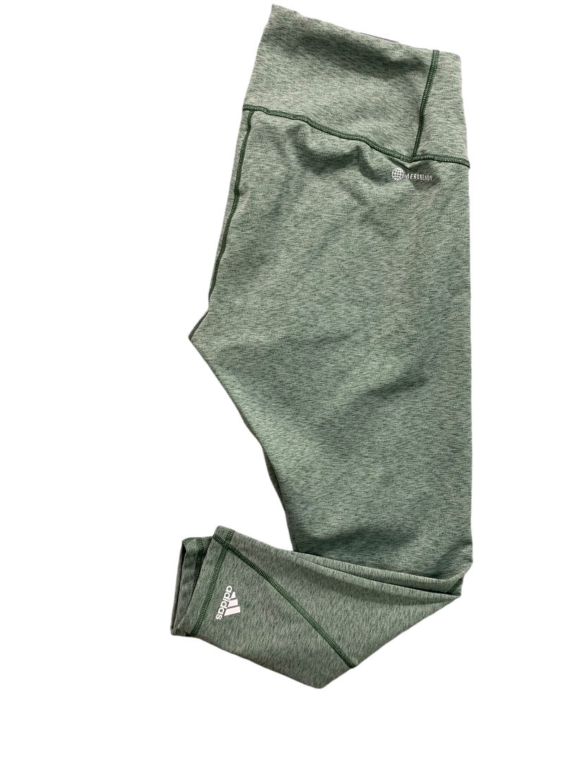 1X Adidas Womens New Green Oxide 7/8 Tights Leggings HM1190