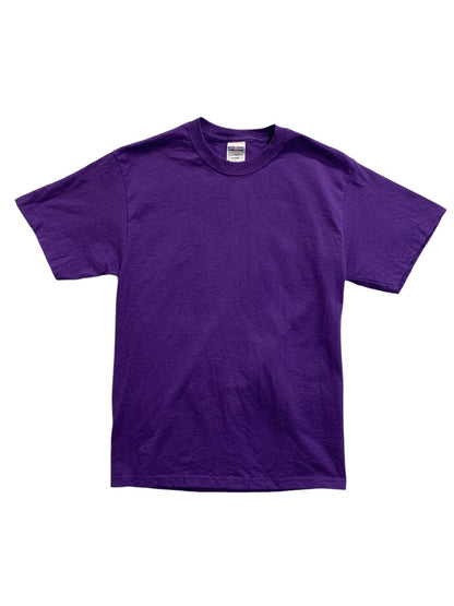 Medium Jerzees Mens Solid Purple Tshirt Short Sleeve Heavyweight Cotton