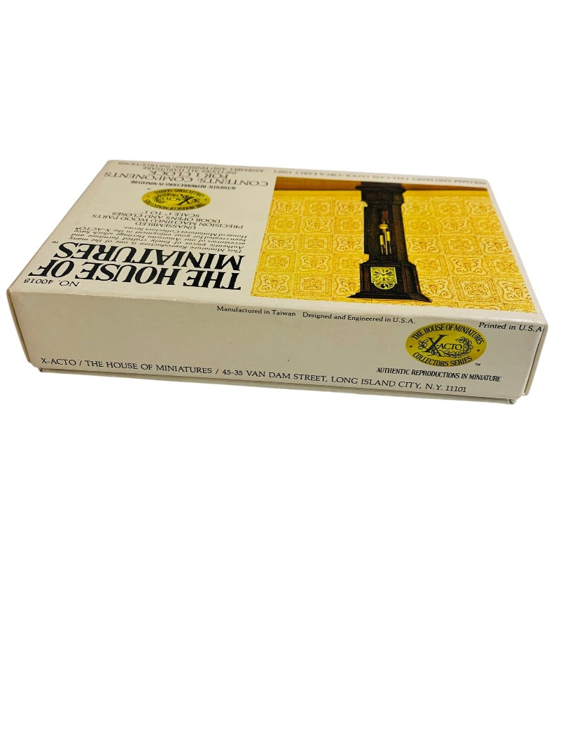 The House of Miniatures 40018 Vintage William and Mary Tall Case Clock X-Acto 1:12 New