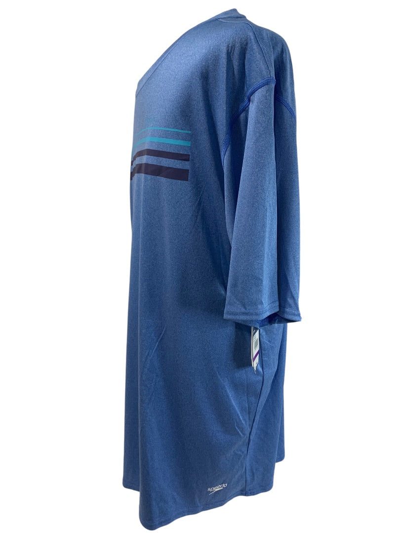 XXL Speedo Mens New Swim Shirt Short Sleeve Palace Blue UPF 50+