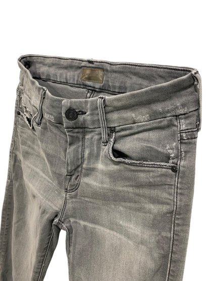 Size 25 Mother Womens Jeans Looker Ankle Fray Gray Style 1431L-303