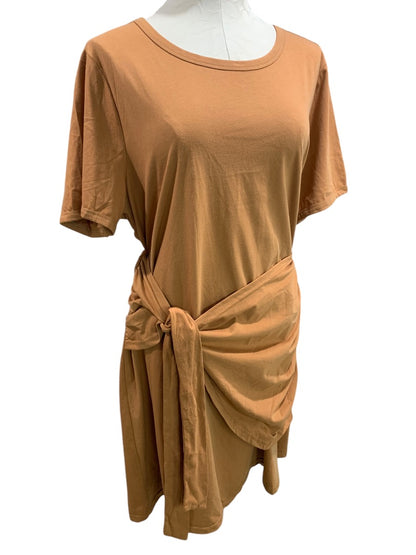 3XL Shein Curve Gold Faux Wrap Waist Tshirt Dress