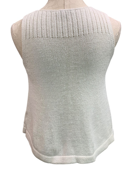 XS Madewell Womens Ivory Sleeveless Pullover Sweater Cotton Blend