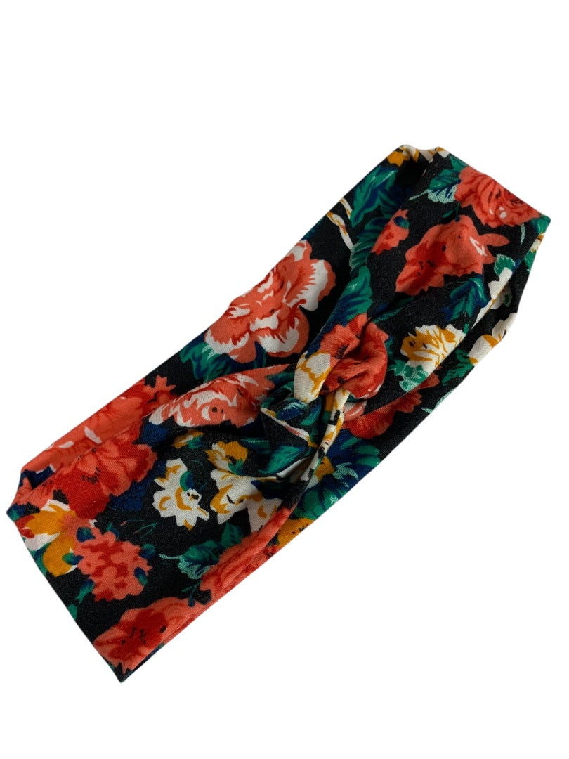 Lot of 5 Fabric Headbands Adult Soft Floral Vibrant Color