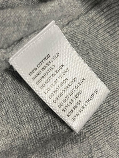Large Charlotte Womens Gray Cardigan Sweater Hooded Cotton Rosettes