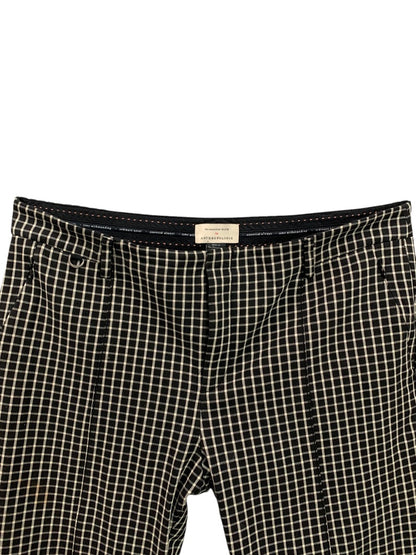 Size 12 Anthropologie Womens The Essential Slim Black White Crop Pants