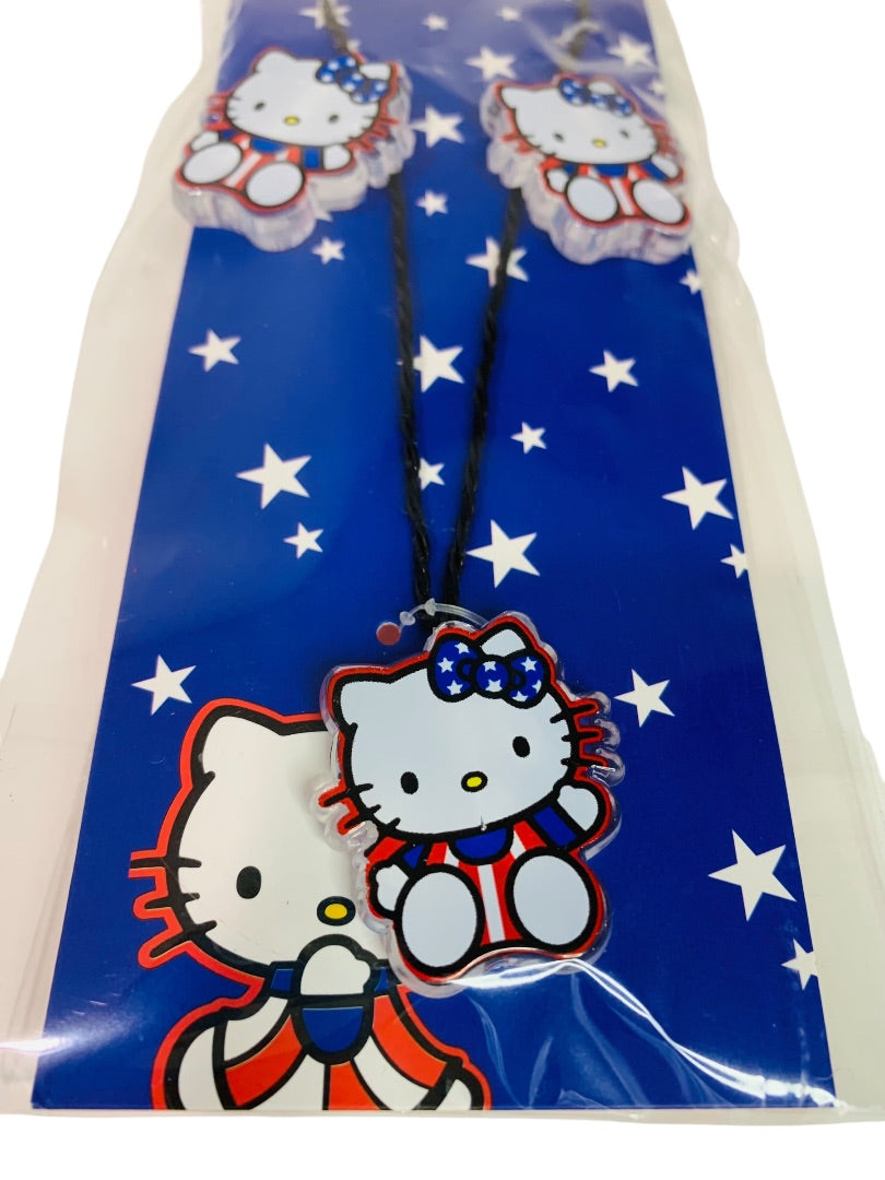 Claires New Hello Kitty Patriotic Light Up Necklace Overhead Long